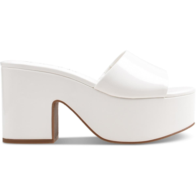 Shop Wild Pair Melborne Womens Slip On Peep Toe Platform Sandals In White