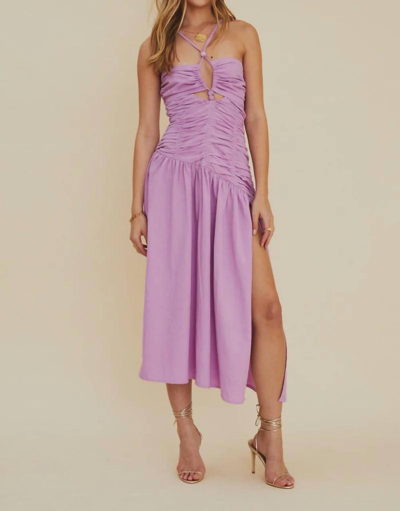 Shop Suboo Skylar Ruched Dress In Lavender In Purple
