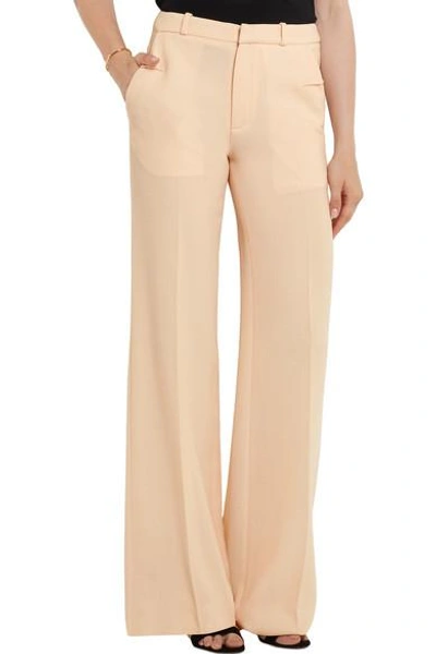 Shop Roland Mouret Lucanus Wool-crepe Wide-leg Pants