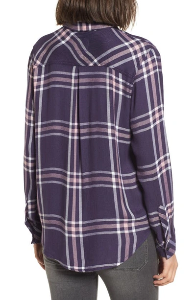 Shop Rails Hunter Plaid Shirt In Navy Petal Pink