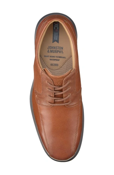 Johnston & Murphy Stanton Runoff 2.0 Xc4 Waterproof Derby In Tan Waterproof Full Grain