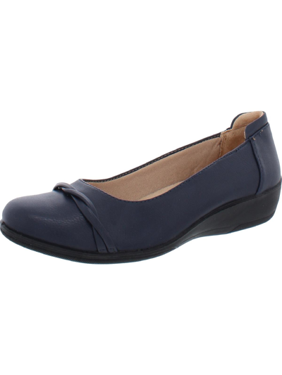 Shop Lifestride Impact Womens Padded Insole Slip On Loafers In Blue