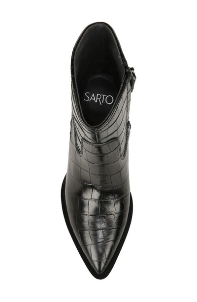 Shop Sarto By Franco Sarto Gwenyth Pointed Toe Western Bootie In Black