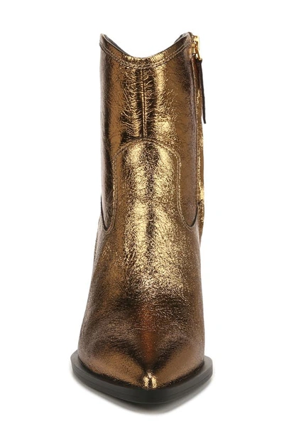 Shop Sarto By Franco Sarto Gwenyth Pointed Toe Western Bootie In Bronze