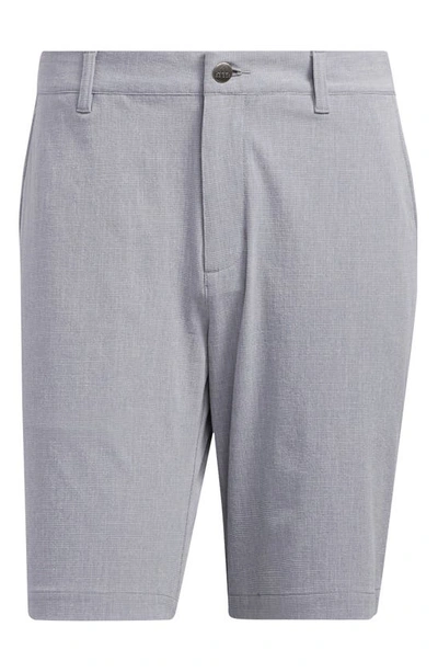 Shop Adidas Golf Crosshatch Performance Golf Shorts In Grey Three/ White