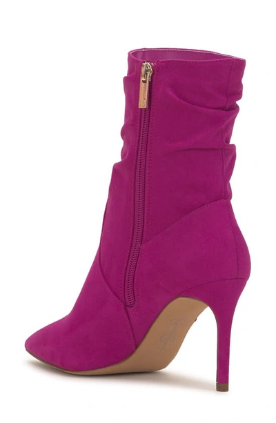 Shop Jessica Simpson Siantar Slouch Pointed Toe Bootie In Berry Blast