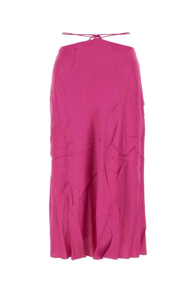Shop Farm Rio Tassel Embellished Pleated Skirt In Pink