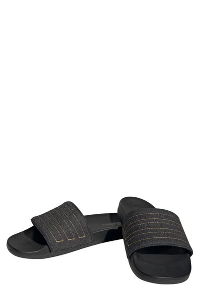 Shop Adidas Originals Adilette Comfort Slide Sandal In Black/ Preloved Yellow/ Black