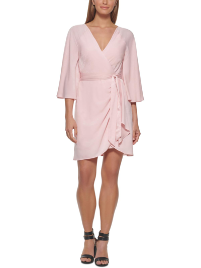 Shop Dkny Womens Knee-length Party Fit & Flare Dress In Pink