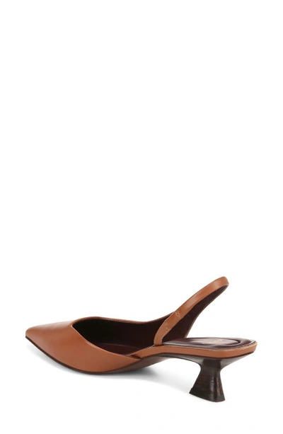 Shop Sarto By Franco Sarto Devin Kitten Heel Slingback Pump In Rich Cognac