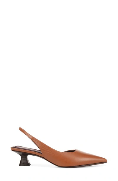 Shop Sarto By Franco Sarto Devin Kitten Heel Slingback Pump In Rich Cognac