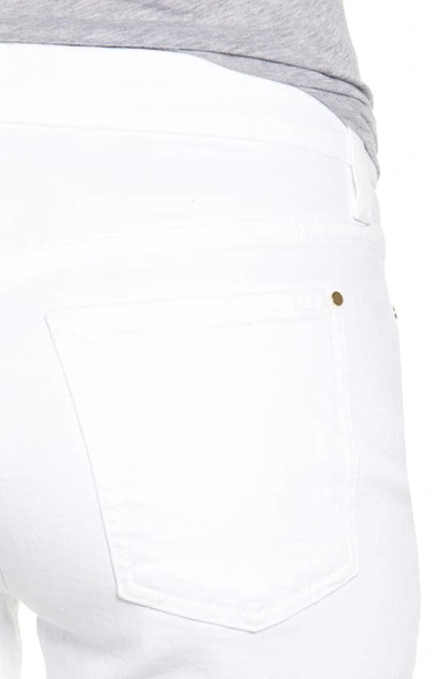 Shop Jen7 By 7 For All Mankind High Waist Denim Bermuda Shorts In White