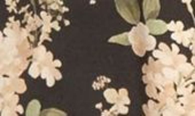 Shop Zimmermann Floral Long Sleeve Shirtdress In Black Ivory Floral