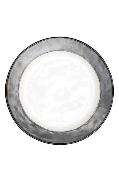 Shop Juliska 'emerson' Dinner Plate In Pewter/ White