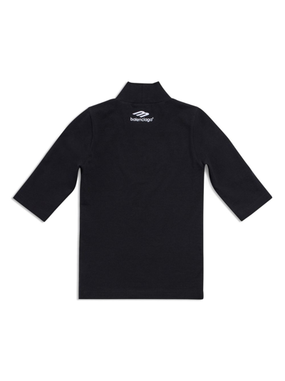 Shop Balenciaga Logo-print Turtleneck T-shirt In Black