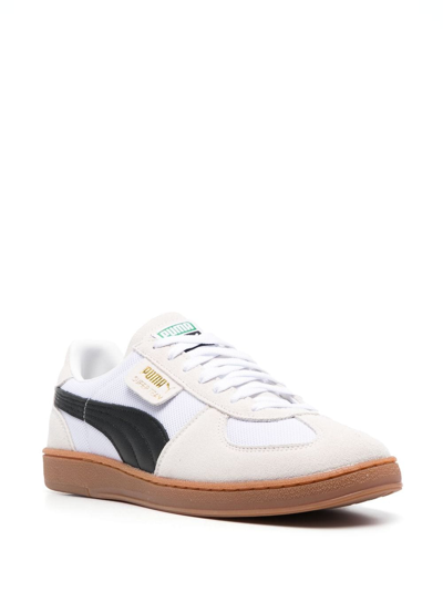 Puma Palermo Lth Man Sneakers White Size 9 Leather In White