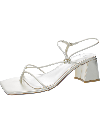Shop Marc Fisher Ltd Chiara Womens Leather Metallic Heels In White