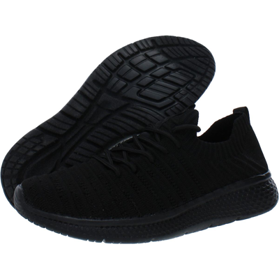 Shop J/slides Womens Stretch Lace-up Athletic And Training Shoes In Black