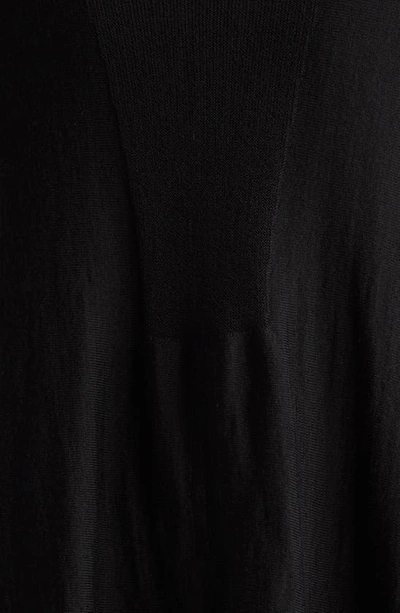 Shop Rick Owens Open Front Waterfall Wool Cardigan In Black