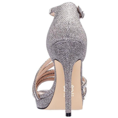 Shop Nina Freyja Womens Glitter Rhinestone Dress Sandals In Silver