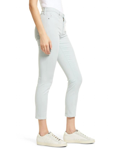 Shop Ag Prima Mid Rise Crop Jeans In Pacific Chrome In Grey