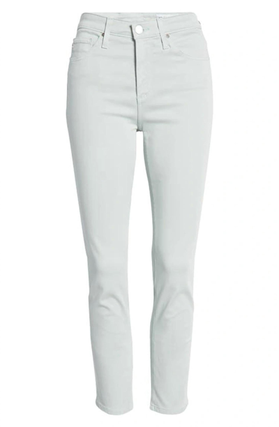 Shop Ag Prima Mid Rise Crop Jeans In Pacific Chrome In Grey