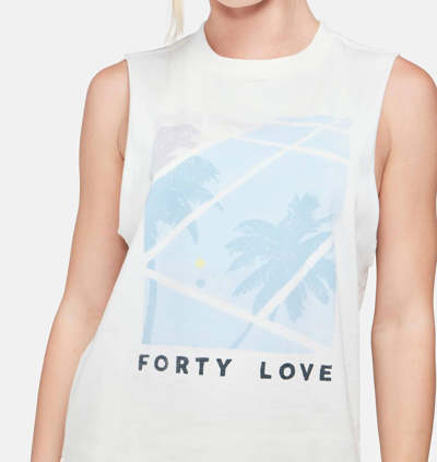 Shop Wildfox Forty Love Riley Tank Top In Clean White