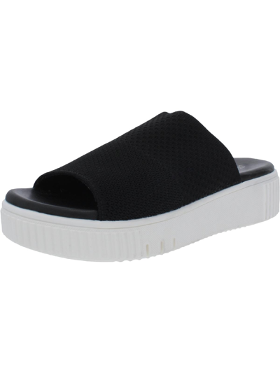 Shop Stylus Dorando Womens Knit Wedge Slide Sandals In Black