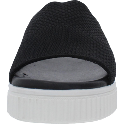 Shop Stylus Dorando Womens Knit Wedge Slide Sandals In Black