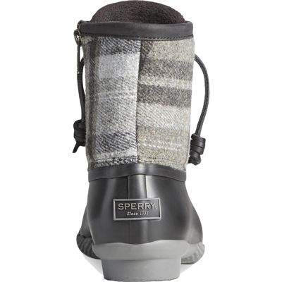 Shop Sperry Saltwater Womens Wool Lace I[ Rain Boots In Grey