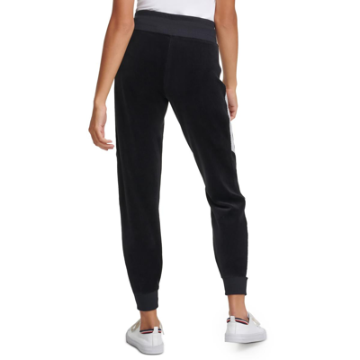 Shop Tommy Hilfiger Womens Cotton Stretch Sweats Jogger Pants In Black