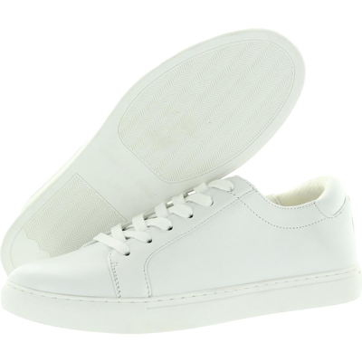 Shop Kenneth Cole New York Kam Glitter Womens Leather Fashion Casual And Fashion Sneakers In White