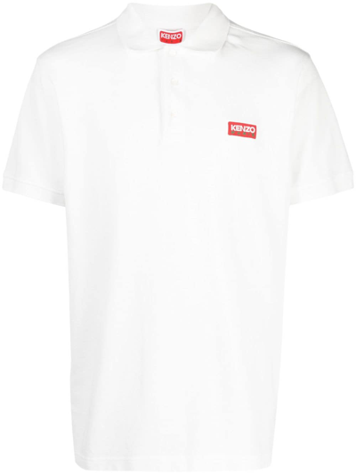 Shop Kenzo Paris Classic Cotton Polo Shirt In White