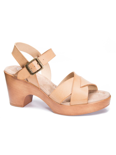 Shop Cl By Laundry Ample Womens Faux Leather Ankle Strap Platform Sandals In Beige