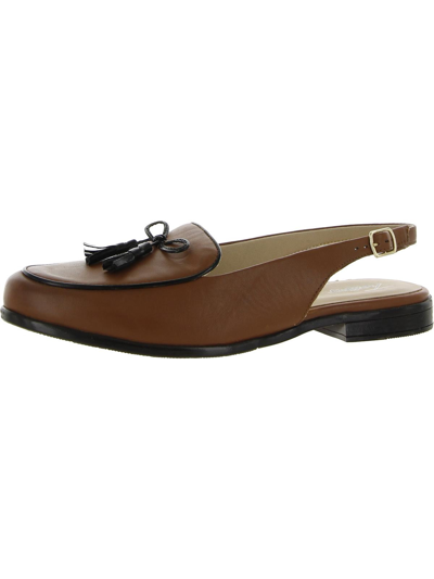 Shop Trotters Lillie Womens Leather Tassel Loafers In Brown