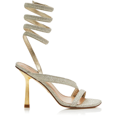 Shop Stuart Weitzman Beatrix Womens Glitter Dressy Heels In Silver