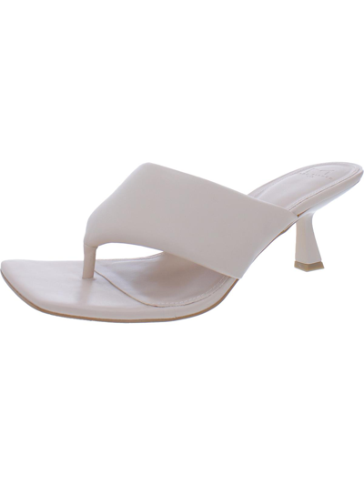 Shop Marc Fisher Ltd Cici Womens Leather Thong Heels In White