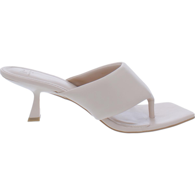 Shop Marc Fisher Ltd Cici Womens Leather Thong Heels In White