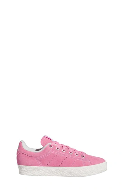 Shop Adidas Originals Kids' Stan Smith Low Top Sneaker In Bliss Pink/ Core White/ Gum 3