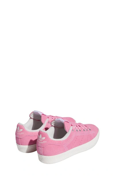 Shop Adidas Originals Kids' Stan Smith Low Top Sneaker In Bliss Pink/ Core White/ Gum 3