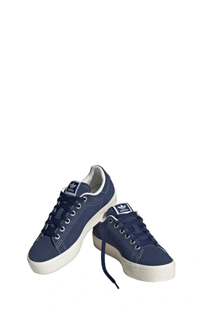 Shop Adidas Originals Kids' Stan Smith Low Top Sneaker In Dark Blue/ White/ Gum