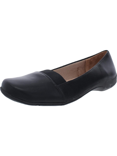 Shop Lifestride Womens Faux Leather Square Toe Loafers In Black