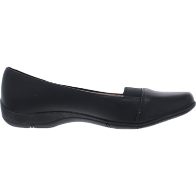 Shop Lifestride Womens Faux Leather Square Toe Loafers In Black
