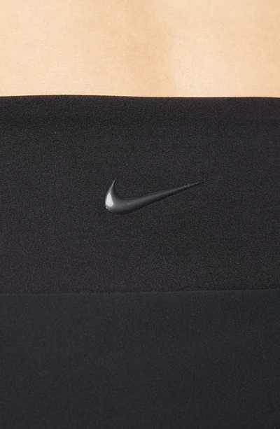 Shop Nike Bliss Dri-fit Woven Wide Leg Pants In Black/ Clear