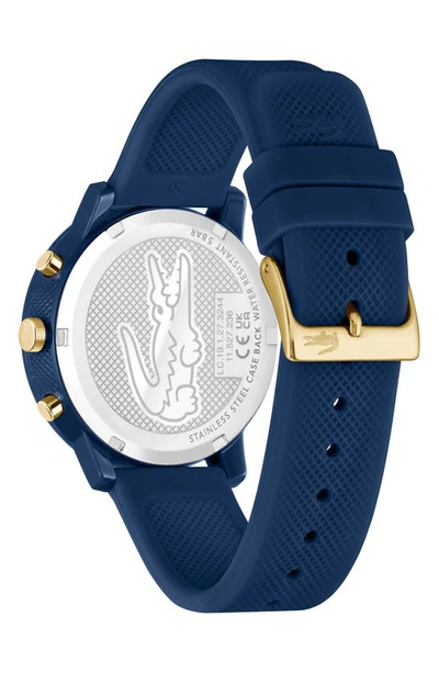 Lacoste Men\'s L 12.12. Chrono Blue Silicone Strap Watch 43mm | ModeSens | Quarzuhren