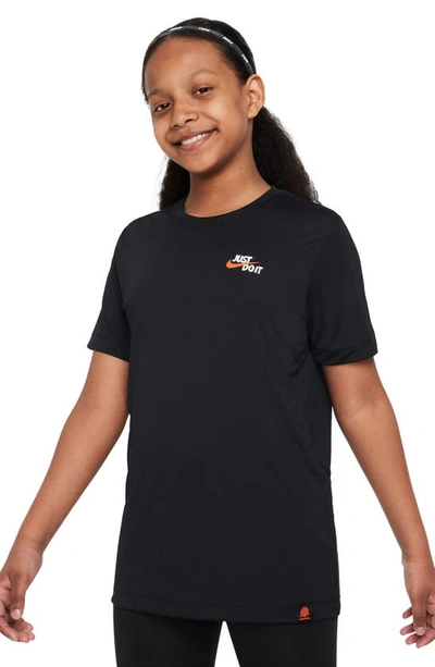 Shop Nike Kids' Dri-fit Hoops Training T-shirt In Black