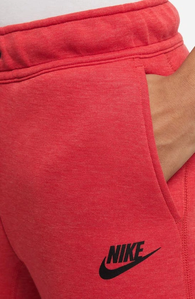 Shop Nike Kids' Tech Fleece Joggers In Univ Red Htr/ Black/ Black