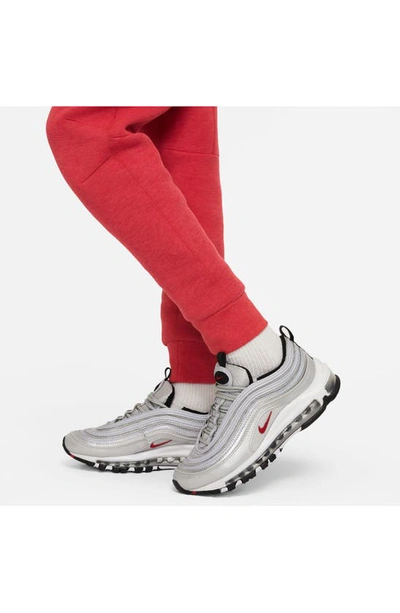 Shop Nike Kids' Tech Fleece Joggers In Univ Red Htr/ Black/ Black