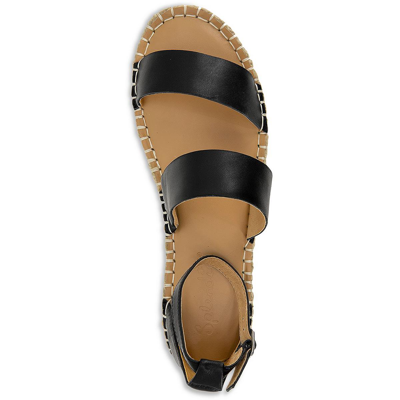 Shop Splendid Morgan Womens Leather Ankle Strap Espadrilles In Black