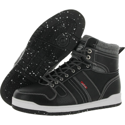 Shop Levi's Womens Faux Leather Lifestyle High-top Sneakers In Multi